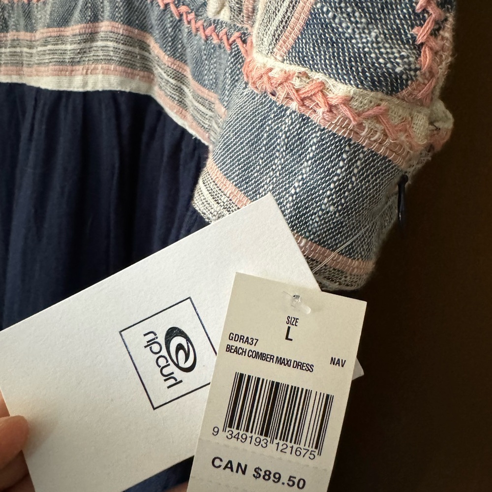 Rip Curl Striped Navy and Pink Dress